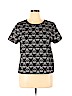 Vince Camuto Black Short Sleeve Blouse Size XL - photo 1