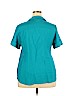 Roz & Ali Blue Short Sleeve Button-Down Shirt Size XL - photo 2