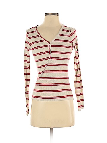 Pink Rose Long Sleeve Henley (view 1)