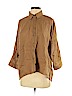 Forever 21 100% Cotton Brown 3/4 Sleeve Button-Down Shirt Size S - photo 1