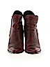 Unbranded 100% Leather Burgundy Ankle Boots Size EU 37 - photo 2