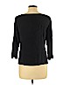 Lord & Taylor Black 3/4 Sleeve Silk Top Size L (petite) - photo 2