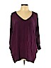 Vince. Purple Long Sleeve Silk Top Size L - photo 1