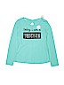 Justice Graphic Green Long Sleeve Top Size 14 - photo 1