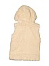 Mini Boden 100% Polyester Ivory Faux Fur Vest Size 5 - 6 - photo 2