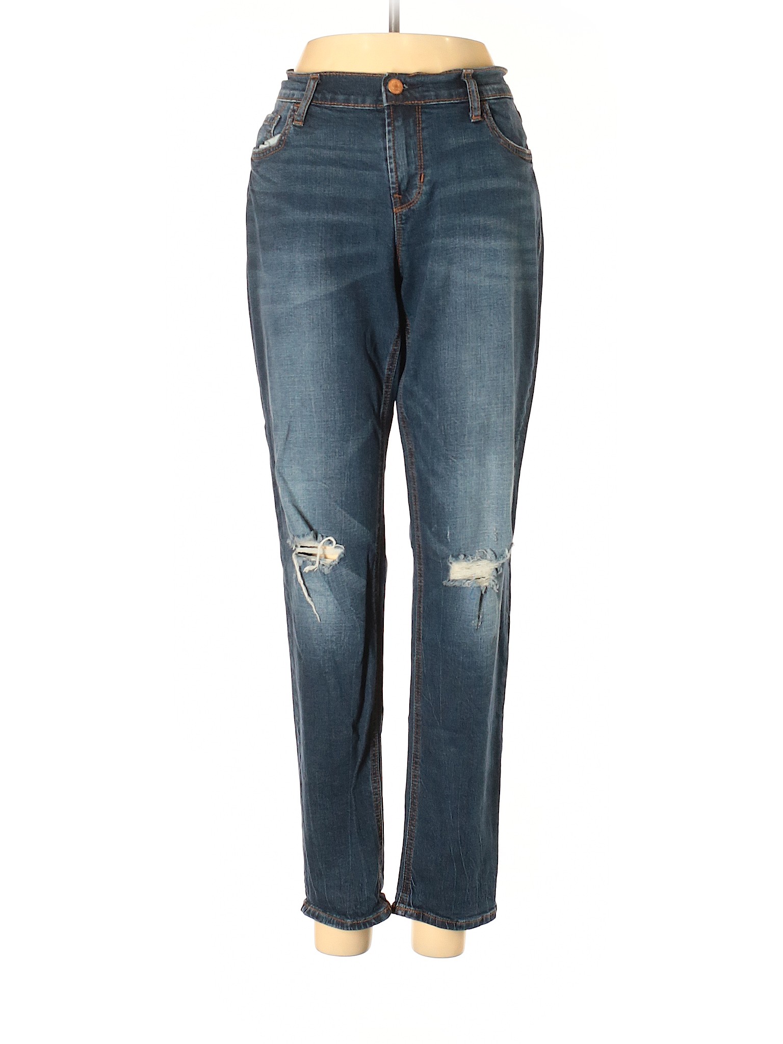 Old Navy Solid Blue Jeans Size 6 - 77% off | thredUP
