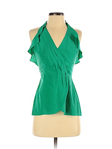 BCBGMAXAZRIA Sleeveless Silk Top (view 1)