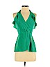 BCBGMAXAZRIA 100% Silk Green Sleeveless Silk Top Size XS - photo 1
