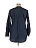 Woman Within 100% Cotton Blue Long Sleeve Blouse Size 14 (M) - photo 2