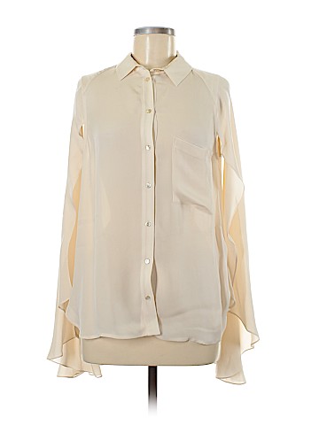 Haute Hippie Long Sleeve Silk Top (view 1)