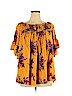 Terra & Sky 100% Rayon Yellow 3/4 Sleeve Blouse Size 1X - photo 1