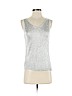 Topshop Silver Sleeveless Blouse Size 4 - photo 1