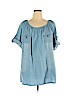Ellos 100% Cotton Blue 3/4 Sleeve Blouse Size 1X - photo 1