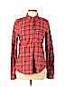Hollister 100% Cotton Orange Long Sleeve Button-Down Shirt Size L - photo 1