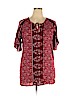 Reborn 100% Rayon Red Short Sleeve Blouse Size 1X - photo 1