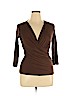 Max Mara Brown Long Sleeve Top Size XL - photo 1