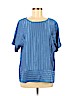 Storm & Marie 100% Viscose Blue Short Sleeve Blouse Size M - photo 1