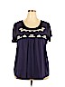 Simply Irresistible Purple Short Sleeve Top Size 2X - photo 1