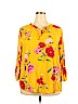 Old Navy 100% Rayon Yellow 3/4 Sleeve Top Size XXL - photo 1