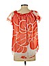 an original MILLY of New York 100% Polyester Orange Short Sleeve Blouse Size 2 - photo 2