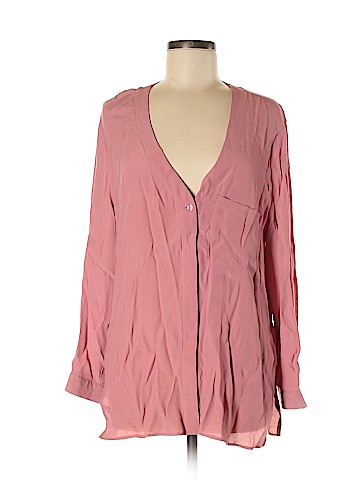 Topshop Long Sleeve Blouse (view 1)