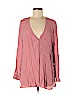 Topshop Pink Long Sleeve Blouse Size 8 - photo 1