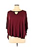 Janette Plus Burgundy Short Sleeve Top Size 1X - photo 1