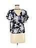 Love, Fire 100% Polyester Blue Short Sleeve Blouse Size M - photo 2