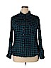 Maurices Teal Long Sleeve Blouse Size XXL - photo 1