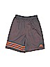 Adidas 100% Polyester Stripes Orange Athletic Shorts Size 7 - photo 1