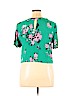 Leith 100% Rayon Green Short Sleeve Blouse Size XL - photo 2