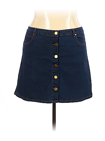 City Chic Denim Skirt (view 1)