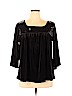 Notations Black 3/4 Sleeve Top Size 1X - photo 1
