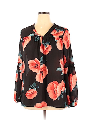 Caslon Long Sleeve Blouse (view 1)