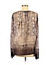 W by Worth 100% Polyester Brown Long Sleeve Blouse Size M - photo 2