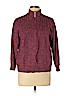 Karen Scott 100% Cotton Burgundy Pullover Sweater Size L (petite) - photo 1