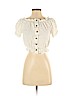 H&M Ivory Short Sleeve Top Size 2 - photo 1
