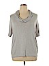 Apt. 9 Silver Short Sleeve Top Size 1X - photo 1