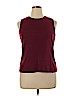 Cj Banks 100% Cotton Burgundy Sleeveless Top Size 0X - photo 1