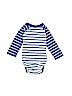 Hanna Andersson 100% Organic Cotton Blue Long Sleeve Onesie Size 60 cm / US 3-6 MO - photo 2
