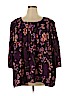 Woman Within 100% Polyester Purple 3/4 Sleeve Blouse Size 26 (2X) - photo 1