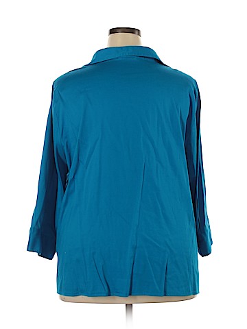 Catherines 3/4 Sleeve Button-Down Shirt (view 2)