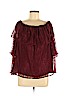 Lucky Brand 100% Nylon Burgundy Long Sleeve Blouse Size M - photo 1