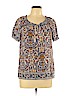 Joie 100% Polyester Tan Short Sleeve Blouse Size M - photo 1