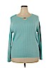 Karen Scott 100% Cotton Blue Pullover Sweater Size 2X - photo 1