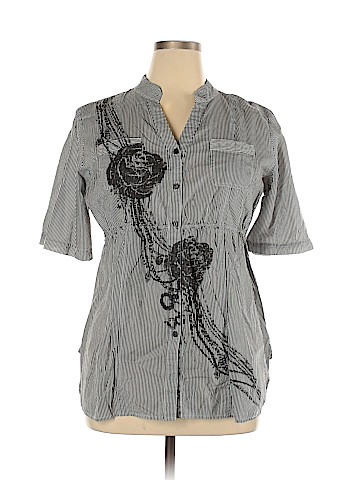 Cato 3/4 Sleeve Button-Down Shirt (view 1)