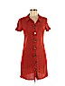 Heart Hips 100% Rayon Orange Casual Dress Size S - photo 1