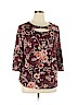 Assorted Brands Burgundy 3/4 Sleeve Top Size XL - photo 1