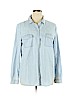 Old Navy 100% Cotton Blue Long Sleeve Button-Down Shirt Size XL - photo 1