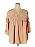 Andree by UNIT 100% Polyester Tan 3/4 Sleeve Blouse Size 1X - photo 1